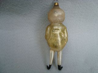 RARE ANTIQUE PUMPKIN MAN WITH ANNEALED LEGS CHRISTMAS ORNAMENT - GERMANY 2