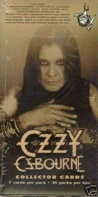 Ozzy Osbourne Collector Cards Factory Box (36 Packs) Read