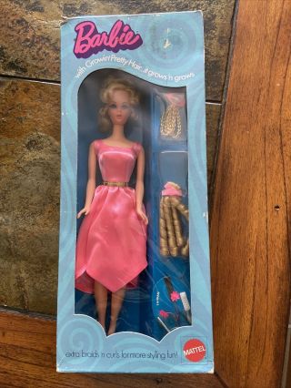 1970 Vintage Barbie Mattel Growin Pretty Hair Doll - Complete