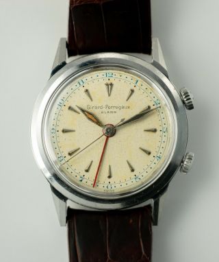 1950’S GIRARD - PERREGAUX ALARM,  34MM,  STEEL Vintage Watch 2