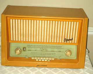 Vintage Opus 7 - Telefunken Am/fm Hi Fi System Tube Radio - Org - Blond Wood - Germany