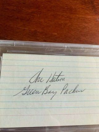 Don Hutson Psa Dna Hand Signed 3x5 Index Card