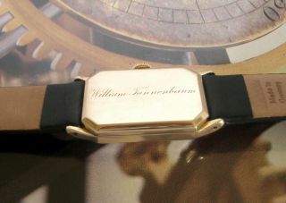 Mens 1920s A.  Wittnauer TIFFANY & CO Vintage 14k SOLID GOLD Art Deco Swiss Watch 4