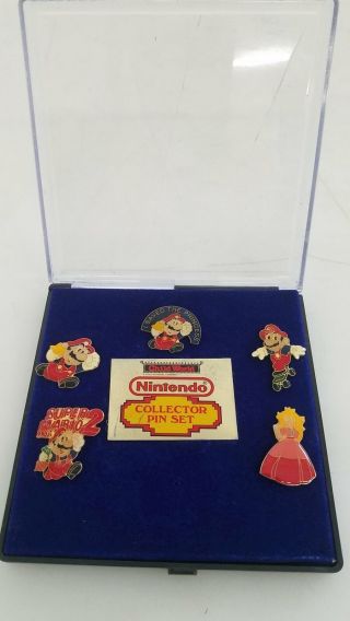 Vintage 1988 Nintendo Mario Bros 2 Collector Pin Set W/o Luigi 5/6 Pins Dd