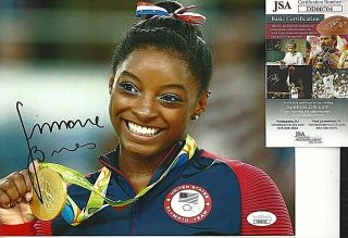 Simone Biles Signed/autograph 8x10 Jsa Certified Olympic 4x Gold Medalists