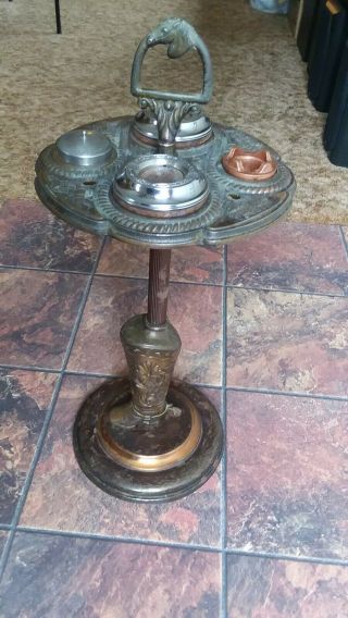 Vintage Cigar Ashtray Stand Horse Head Ornate Pipe Tobacco Western Cowboy Boot