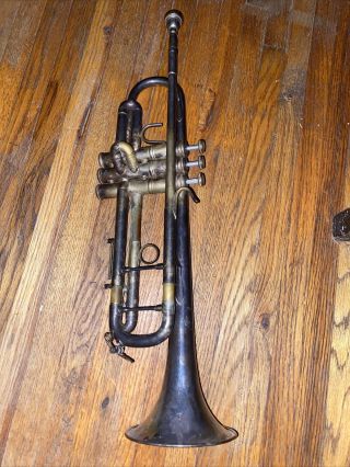 Vintage Bach Stradivarius Model 37 Trumpet W 7c Mouthpiece Serial Number 393689