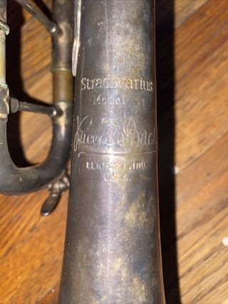 Vintage Bach Stradivarius Model 37 Trumpet w 7C Mouthpiece Serial Number 393689 4