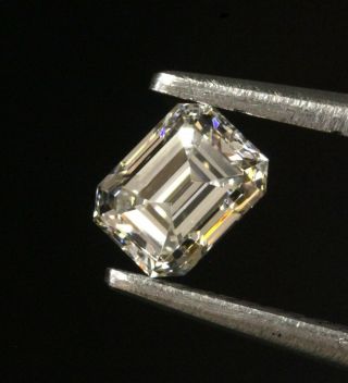 GIA loose certified.  57ct VVS1 I emerald cut diamond estate vintage antique 2