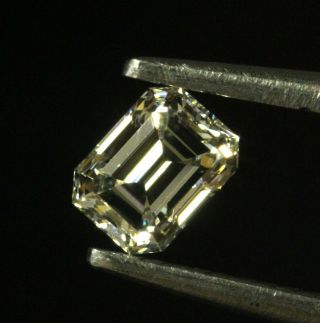GIA loose certified.  57ct VVS1 I emerald cut diamond estate vintage antique 3