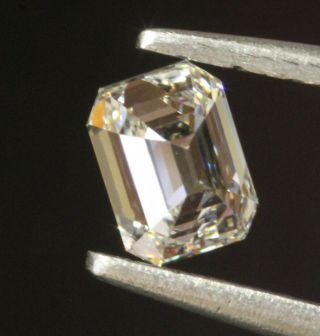 GIA loose certified.  57ct VVS1 I emerald cut diamond estate vintage antique 6