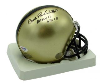 Paul Dietzel Inscribed Army Signed/autographed Mini Helmet Psa/dna 133163