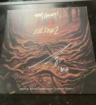 Evil Dead 2 Vinyl Soundtrack Waxwork Records Signed By Bruce Campbell