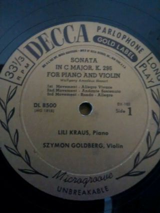 1950 Mozart 6 Sonatas For Piano & Violin Lili Kraus - Szymon Goldberg 2