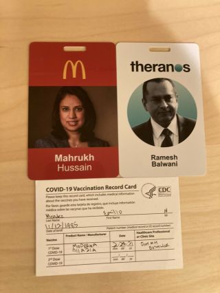 MSCHF Boosted Pack - Rare Vaccine Card McDonalds ID Drivers License Theranos 3