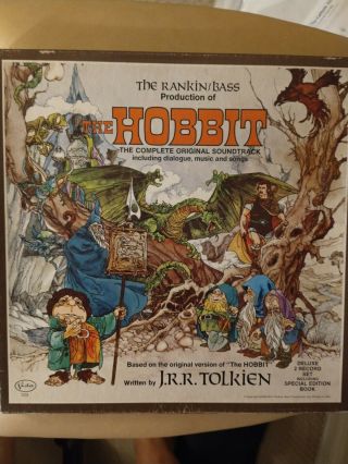 The Hobbit Vin Vinyl Soundtrack Rankin/bass 2 Lp Box Set & Booklet 1977