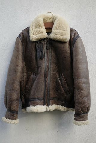 Schott Vintage B - 3 Shearling Usaaf Leather Jacket