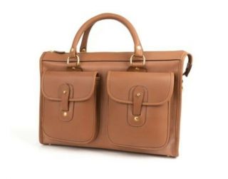 Marley Hodgson Ghurka Examiner No.  5.  Vintage Chestnut Tan Leather Briefcase Euc