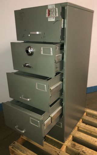 Vintage Mosler Sf - C5 5 Drawer File Cabinet Combination Lock Safe/file