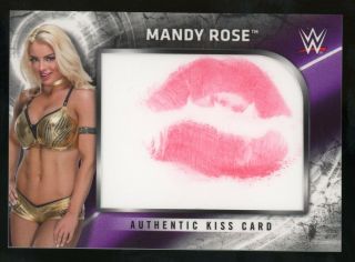 2018 Topps Wwe Wrestling Mandy Rose Kiss Card 36/99