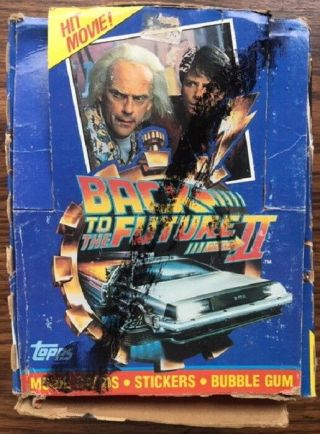 Back To The Future Ii Trading Cards Box With 33 Packs By Topps From 1989
