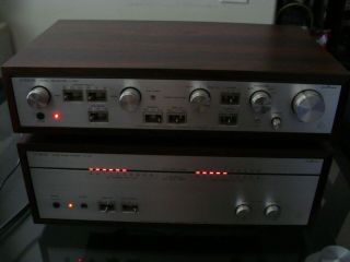 VINTAGE LUXMAN C - 120A STEREO PREAMPLIFIER AND M - 120A POWER AMPLIFIER 3