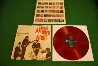 Beatles A Hard Day´s Night Japan Lp 1st Press Von 1964 Red Vinyl Odeon Op - 7123