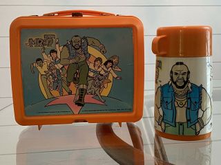 Vintage 1984 Mr T Lunchbox And Thermos - Aladdin Great