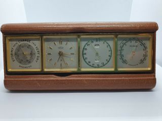 Angelus 8 Days Vintage Travel Desk Clock,  Cal 240