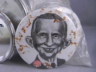 Bag Full 3 " Button Ross Perot 1992 What Me Worry Alfred E.  Neuman Mad Takeoff