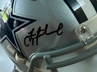 Troy Aikman Autograph Cowboys Speed Mini Helmet Troy Hologram Sticker