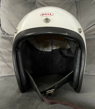 Vintage 1960’s Bell Toptex Motorcycle Helmet Open Face Racing 1968 7 1/8