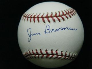 Jim Brosnan (d - 2014) Pitcher Reds Cubs Signed Mlb Baseball