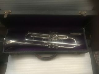 Short Stroke Holton St550 Mf Ml Bore Bb Trumpet & Orig 7c Mpc Vintage Case
