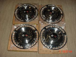 4 Nos Vintage 1961 61 Chevrolet Chevy Impala Bel Air Nomad Hubcaps Wheel Covers