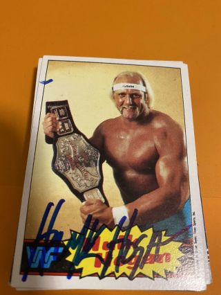 Hollywood Hulk Hogan Autographed Signed Rookie Wrestling Card “rare” Wwf Wwe