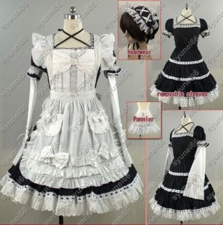 Gothic Lolita Costume Maid Sissy Dress Halloween Cospla