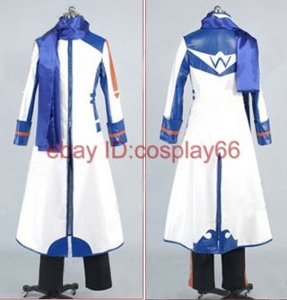 Vocaloid 2 Kaito White&blue Cosplay Costume Custom Any