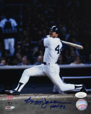 Reggie Jackson Signed York Yankees 8x10 Photo Hof 93 - Jsa - 1977 World Series