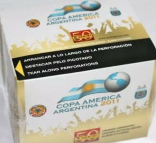 Panini Copa America 2011 Sticker Box 50 Packs Look For Messi Neymar Rookie 2