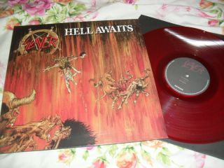 Slayer - Hell Awaits - Awesome Mega Rare Ltd Edition Red Vinyl Lp Back On Black