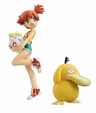 Megahouse G.  E.  M.  Series Pokemon Misty,  Togepi,  And Psyduck Figure From Japan