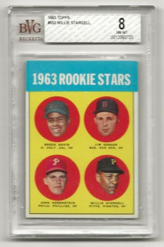 1963 Topps Willie Stargell Rc 553 Bvg 8 Nm - Mt Not Psa High - End Hof Rookie Card
