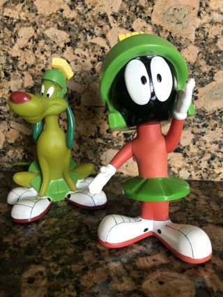 Rare Warner Brothers Looney Tunes Marvin The Martian & K - 9 Dog Plastic Figure