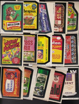 1973 Topps Wacky Packs Series 4 Complete Set 30/30 Vg Packages Windhex Mclairoil
