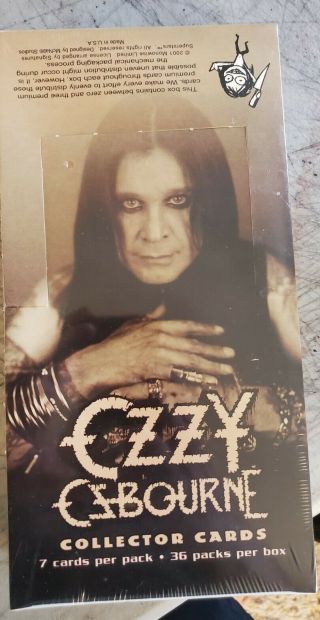 Ozzy Osbourne Collector Cards Factory Box (36 Packs) Htf