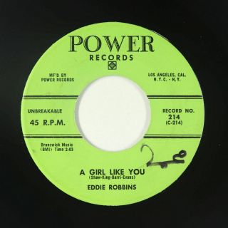 Doo - Wop R&b 45 - Eddie Robbins - A Girl Like You - Power - Vg,  Mp3