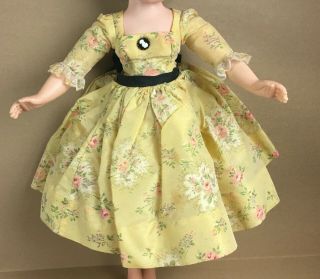 1957 Alexander CISSY Doll in Tagged Yellow Cameo Dress,  Hat,  Shoes,  Hose 2120 3