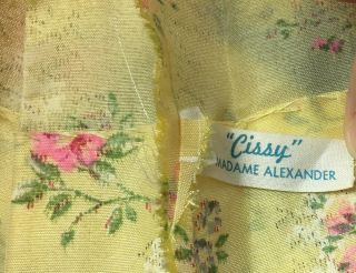 1957 Alexander CISSY Doll in Tagged Yellow Cameo Dress,  Hat,  Shoes,  Hose 2120 5
