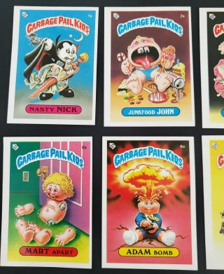36 Topps Garbage Pail Kids OS1 Cards UK Minis ADAM BOMB,  NASTY NICK 1985 2
